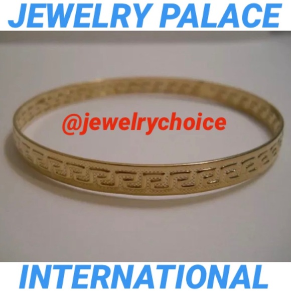 🆕14K Gold Filled Greek Key Slip On Bangle. - Picture 1 of 6